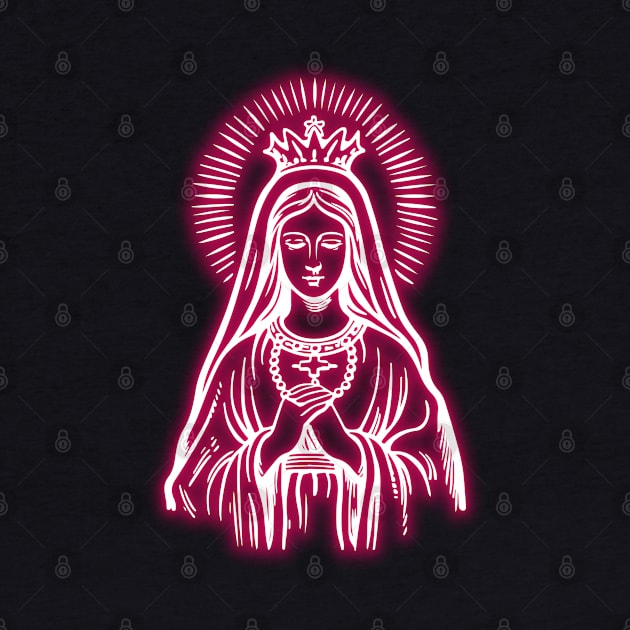 Light Pink Neon Virgin Mary by la chataigne qui vole ⭐⭐⭐⭐⭐